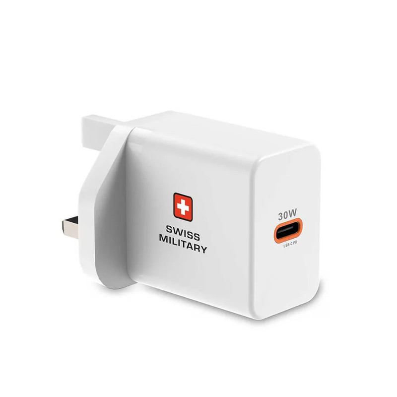 Swiss Military PD USB-C Adapter 30W - White - شاحن